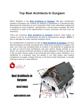Best Architects in Gurgaon