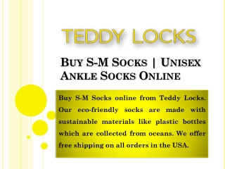 Buy S-M Socks | Unisex Ankle Socks Online | Teddy Locks