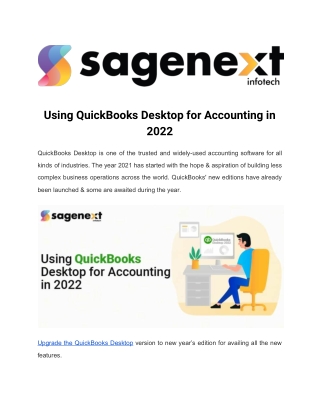 Using QuickBooks Desktop for Accounting in 2022