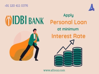 Apply IDBI Bank Personal Loan @ affordable Interest Rate