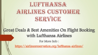 Lufthansa Airlines Customer Service