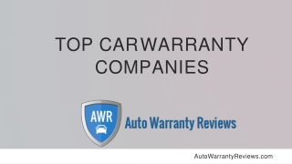 Top Car Warranty Companies