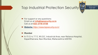 Top Industrial Protection Security Group India Blog