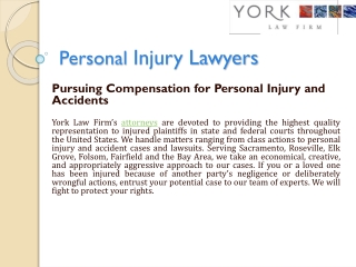 Personal Injury Lawyers in Sacramento, Northern California - York Law Corp USA