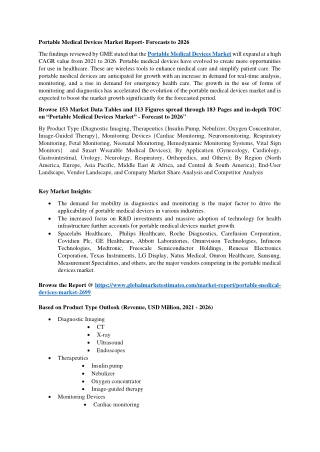Portable Medical Devices Market Size & Growth