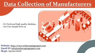 Data Collection of Manufacturers