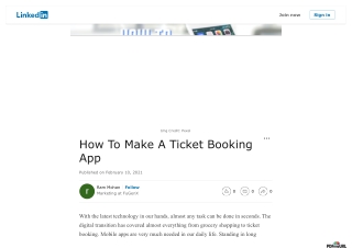 How To Make A Ticket Booking App