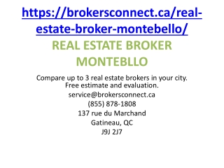 REAL ESTATE BROKER MONTEBLLO