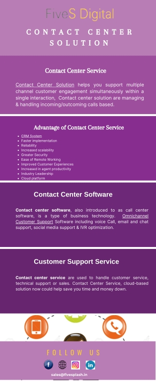 Contact Center Solution | Contact Center Service - FiveSdigital