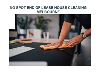 End Of Lease Cleaning Melbourne - no spot