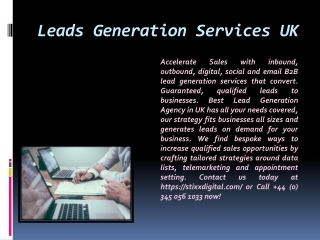 Leads Generation Services UK