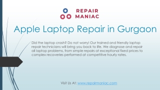 Apple Laptop Repair & Service Center In Gurgaon - RepairManiac