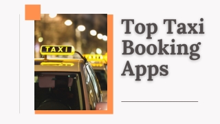 Top Taxi Booking Apps