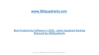 Best Productivity Software in 2020 - Latest Quadrant Ranking Released by 360Quadrants