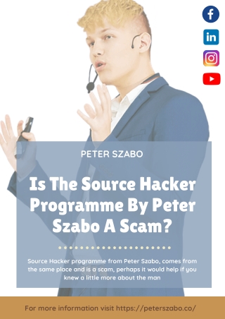 Peter Szabo Scam is a False Rumour | View PDF File