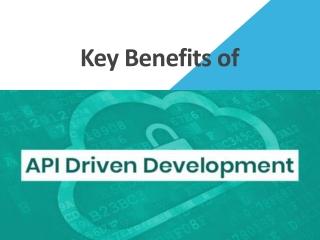 Key Benefits of API-driven Development