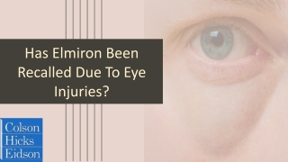 Has Elmiron Been Recalled Due To Eye Injuries?