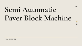 Get The Best Automatic Paver Block Machine From Tara Machines From Tara Machines