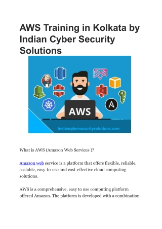 AWS Training in Kolkata by Indian Cyber Security Solutions