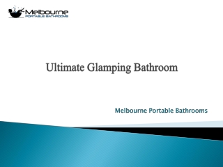 Ultimate Glamping Bathroom