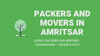 Book Your Packers And Movers In Amritsar