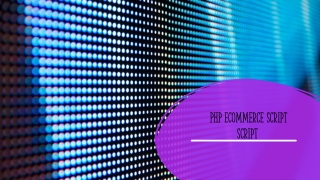 PHP ecommerce script