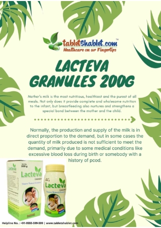 Get Lacteva Granules 200g Online at Best Price in India | TabletShablet