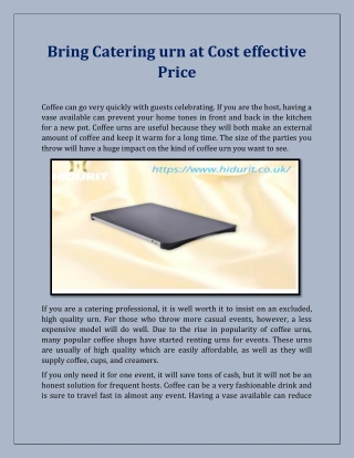 Bring Catering urn at Cost effective Price
