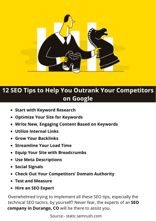12 SEO Tips to Help You Outrank Your Competitors on Google