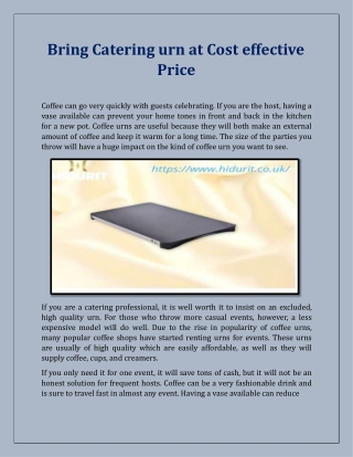 Bring Catering urn at Cost effective Price