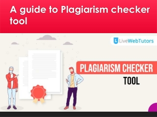 A guide to Plagiarism checker tool
