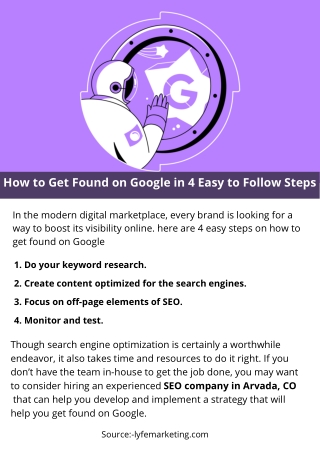 How to Get Found on Google in 4 Easy to Follow Steps