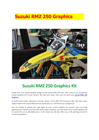 Suzuki RMZ 250 Graphics