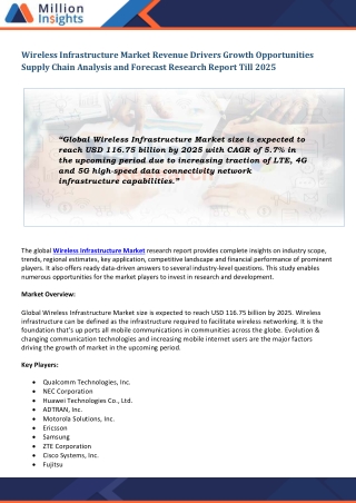 Wireless Infrastructure Market