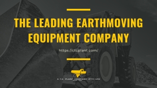 The Leading Earth Moving Equipment Company