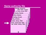 Name authority file