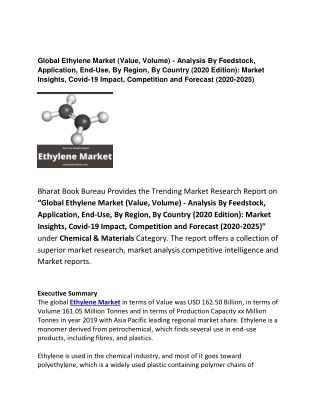 Global Ethylene Market Forecast 2020-2025