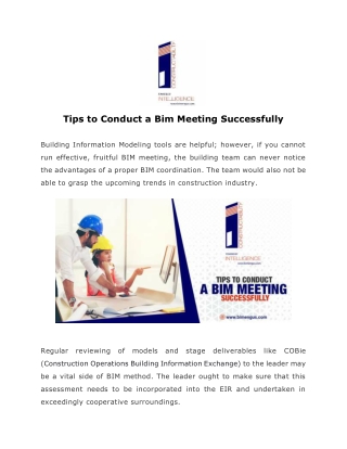 Tips to Conduct a Bim Meeting Successfully