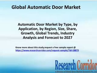 Automatic Door Market by Type, by Application, by Region, Size, Share, Growth, Global Trends, Industry Analysis and Fore