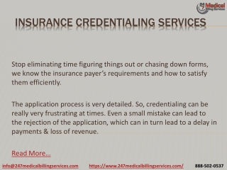 Insurance Credentialing Services