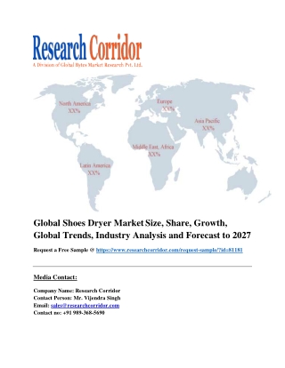 Global Shoes Dryer Market Size, Share, Growth, Global Trends, Industry Analysis and Forecast to 2027