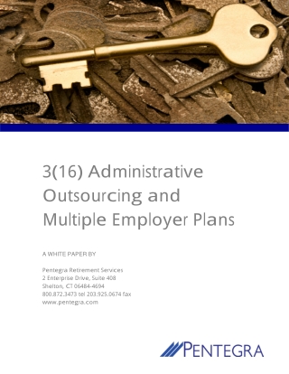316 Administrative Outsourcing and Multiple Employer Plans