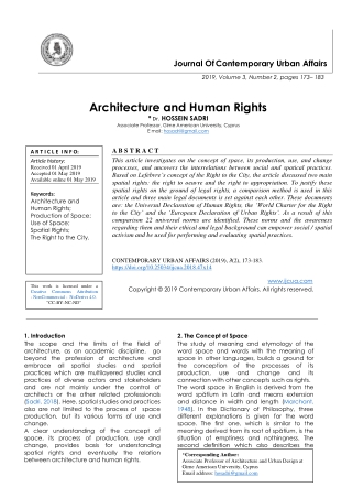 Architecture and Human Rights