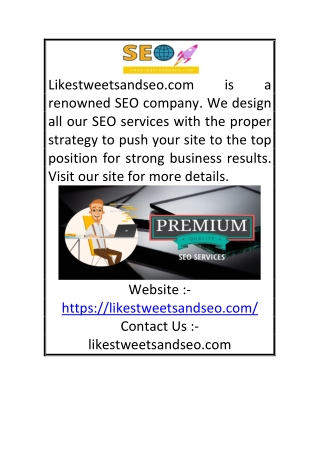 Best SEO Firm | Likestweetsandseo.com