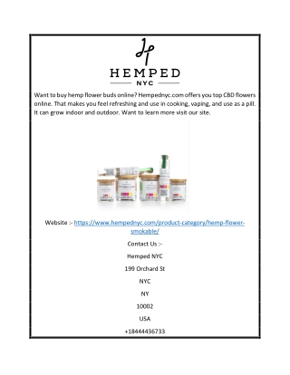 Buy Hemp Flower | Hempednyc.com