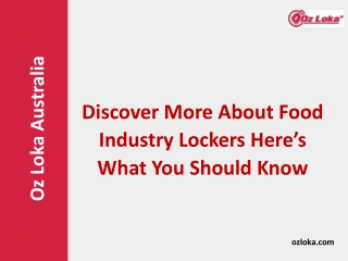 Discover More About Food Industry Lockers: Here’s What You Should Know