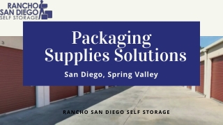 Packaging Supplies in San Diego- RSD Storage
