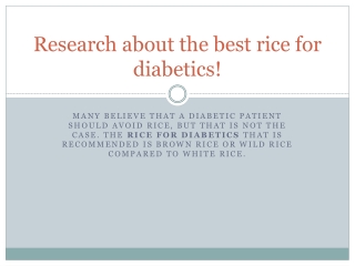 rice for diabetics