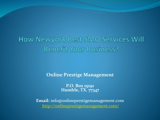How Newyork Best SMO Services Will Benefit Your Business?