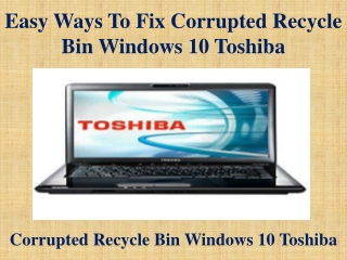 Easy Ways To Fix Corrupted Recycle Bin Windows 10 Toshiba